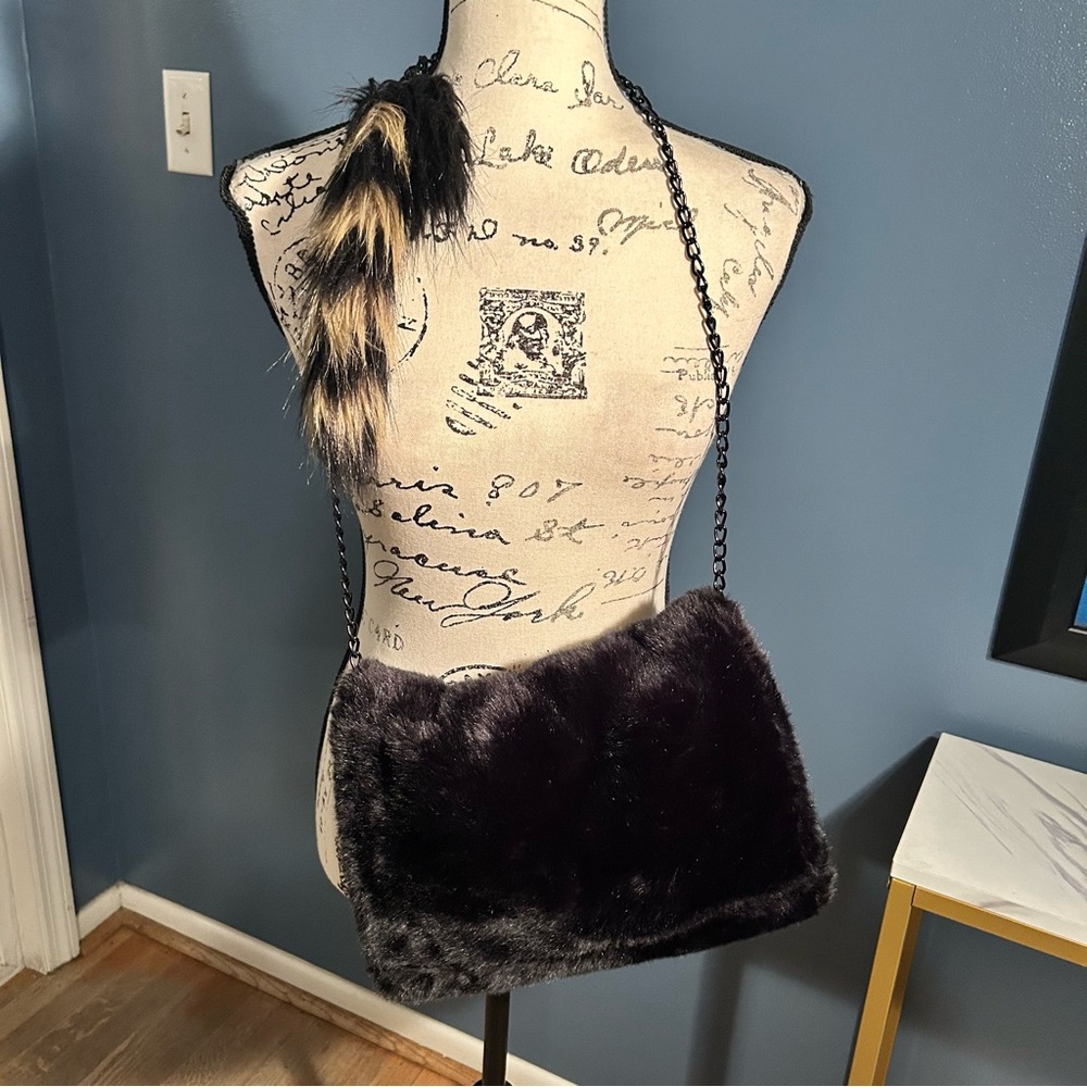 Carin wester Faux Fur hand warm Shoulder Bag